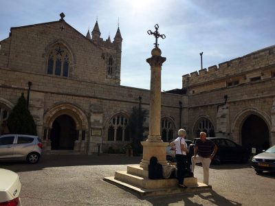 A photo of the courtyard of St. George’s Cathedral in East Jerusalem.