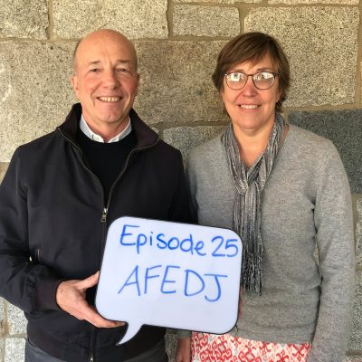 Executive Director John Lent and Communications Director Heidi Shott post-podcast