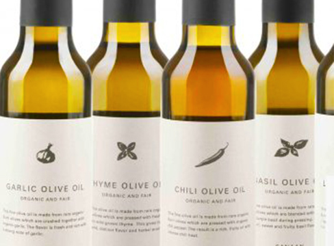 A photo of some olive oil bottles