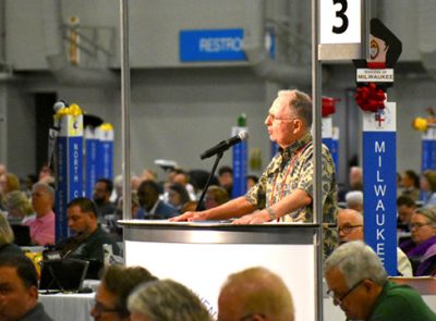 A photo of a man speaking represents the Opportunities for Advocacy section of the AFEDJ website