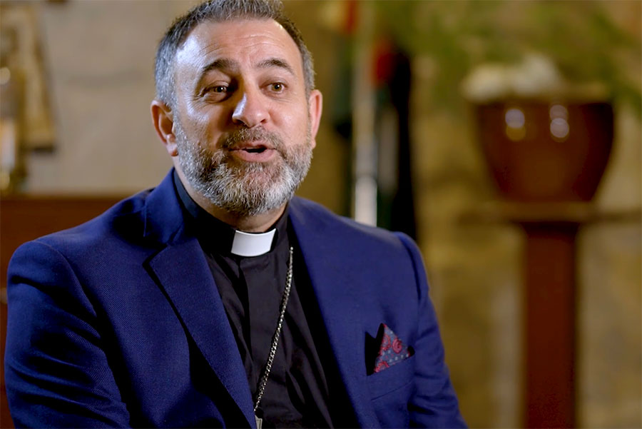 The Rev. Fadi Diab, Rector of St. Andrew’s Episcopal Church in Ramallah, West Bank in an interview.